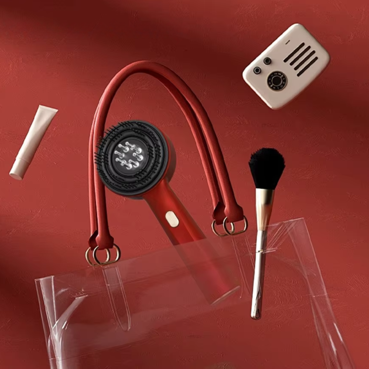 Serenova™ | Peine eléctrico para masaje del cuero cabelludo – Luz roja y aplicador de aceite – Anticaída y crecimiento capilar