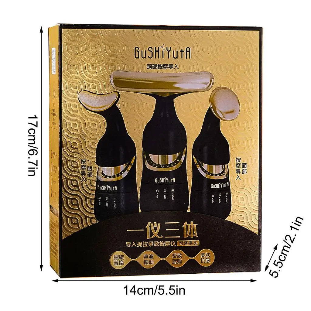 Serenova™ | Aparato de masaje 3 en 1: rostro, cuello y ojos