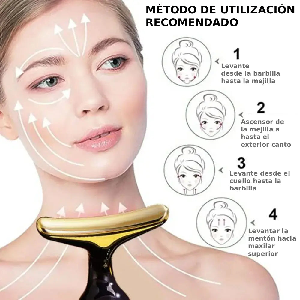 Serenova™ | Aparato de masaje 3 en 1: rostro, cuello y ojos